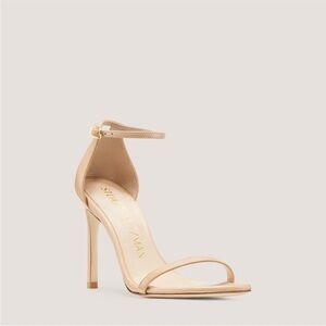 Stuart Weitzman Nudistsong Nude Patent Leather Heels